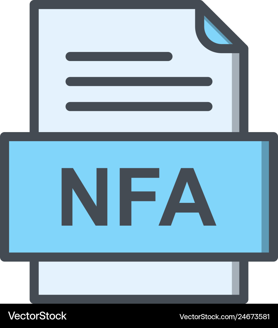Nfa file document icon Vector Image