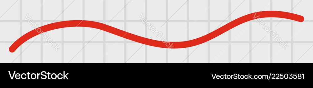 Red linear graph chart icon flat style Red linear graph chart icon flat style Vector Image