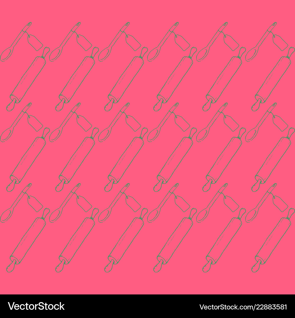 Retro object patterns for making seamless vector image