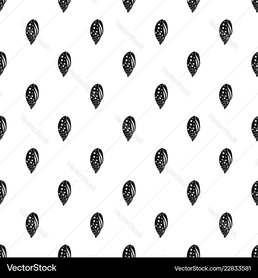 Sea shell pattern seamless vector image