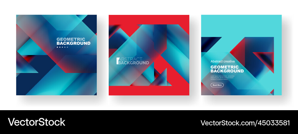 Set of abstract backgrounds overlapping geometric Set of abstract backgrounds overlapping geometric vector image