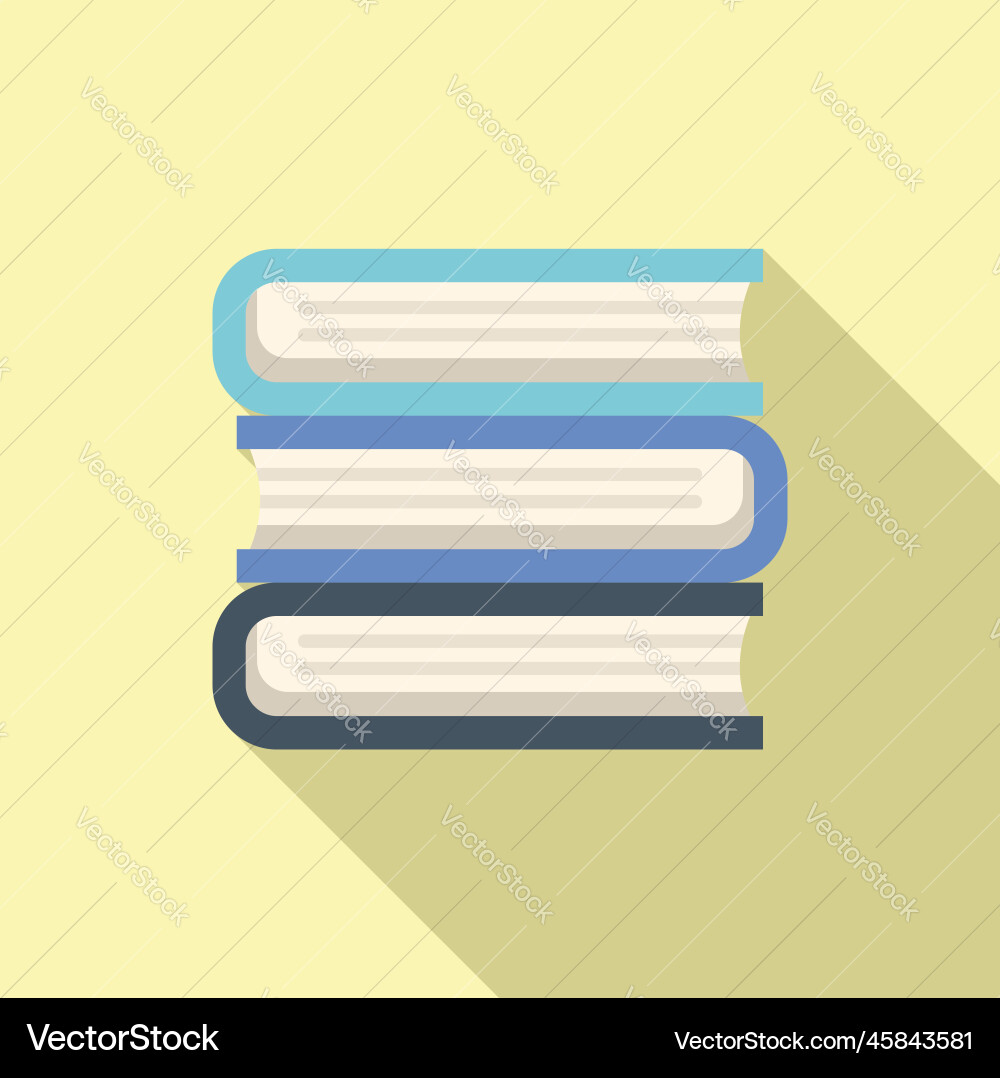 Technical book stack icon flat data Technical book stack icon flat data vector image