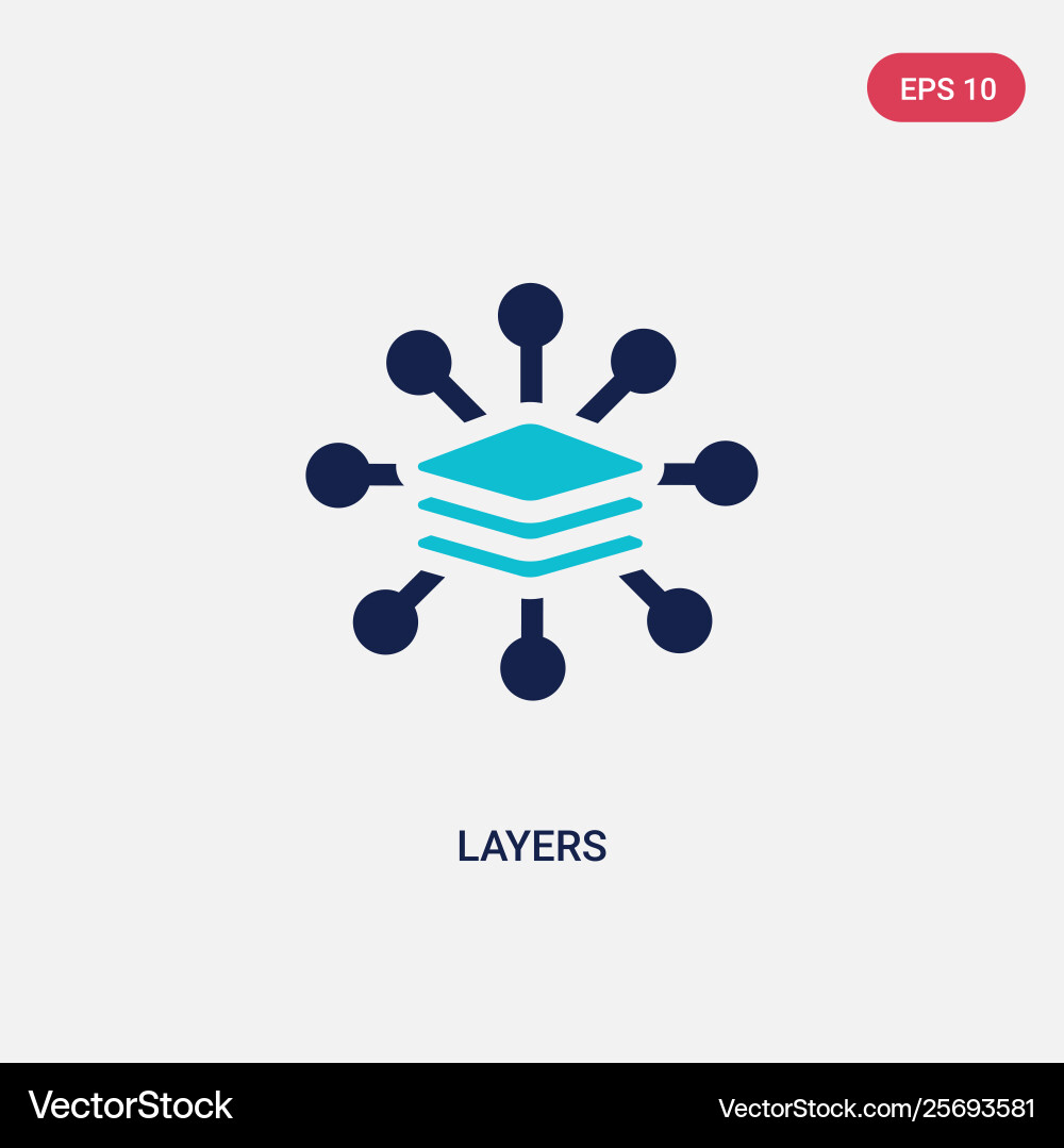 Two color layers icon from big data concept Two color layers icon from big data concept vector image