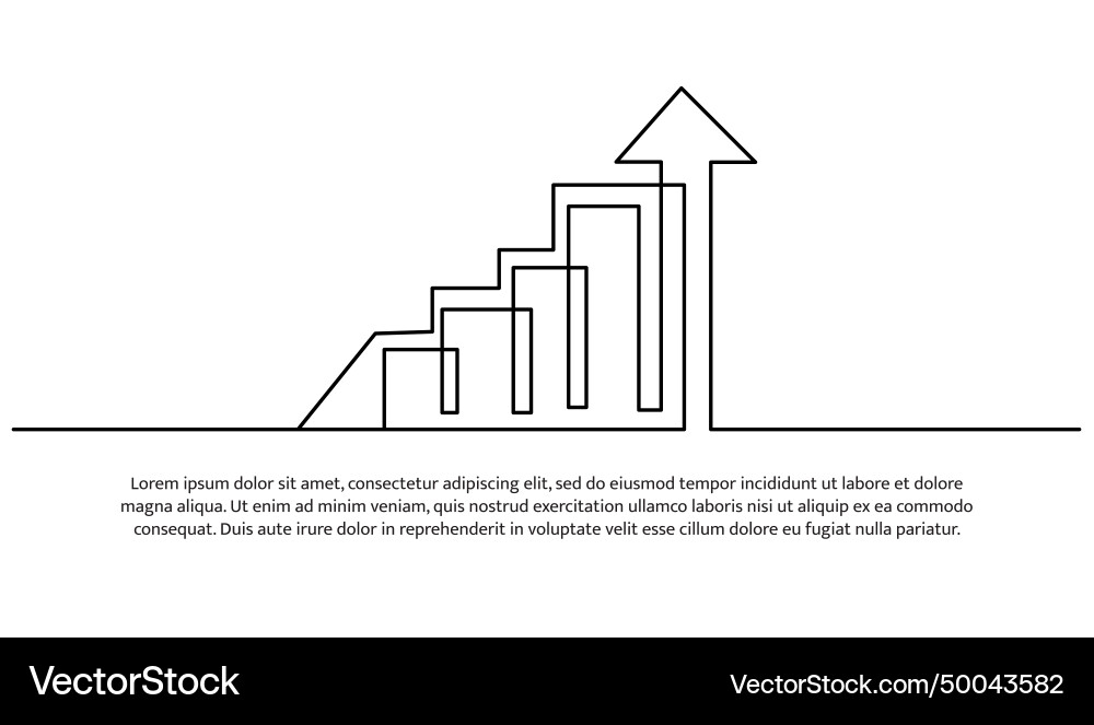 Continuous line design of arrow one Continuous line design of arrow one vector image