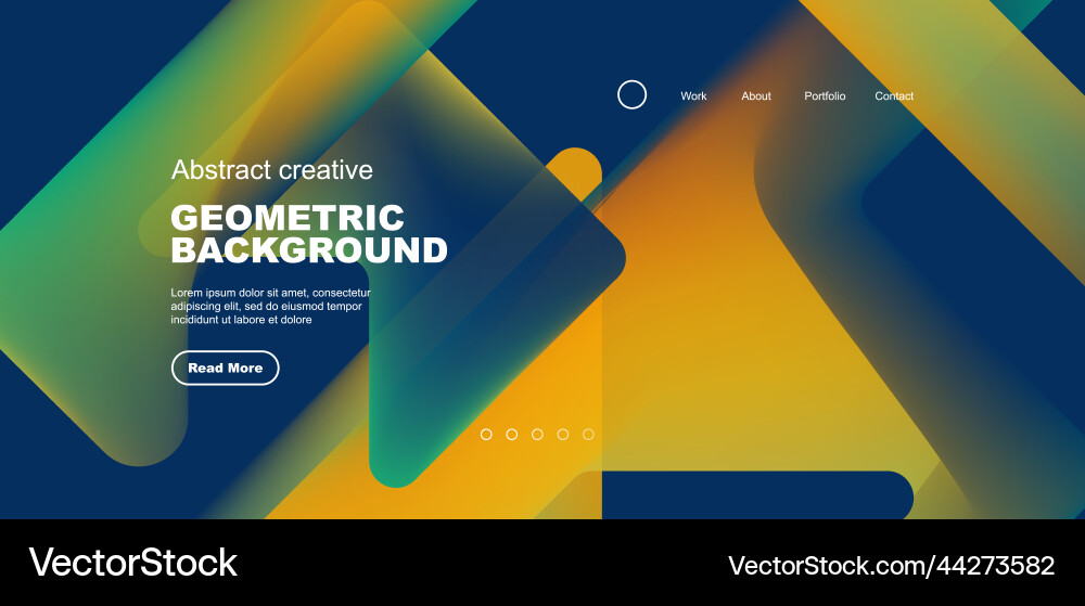 Fluid gradient triangles landing page background Fluid gradient triangles landing page background vector image