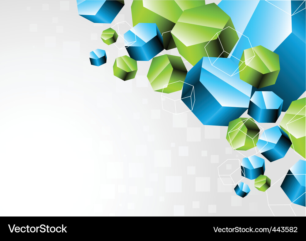 Hexagonal 3D Abstract Background vector image