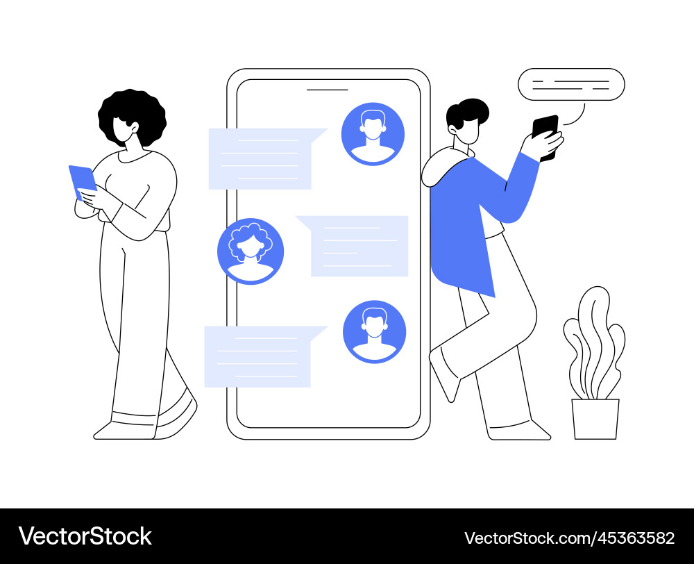 Messaging application abstract concept vector image