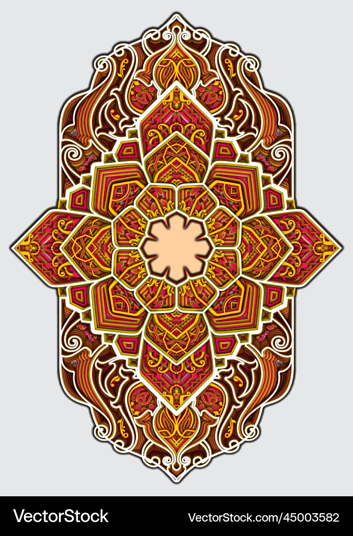 Multilayer laser cut 3d panel file Royalty Free Vector Image