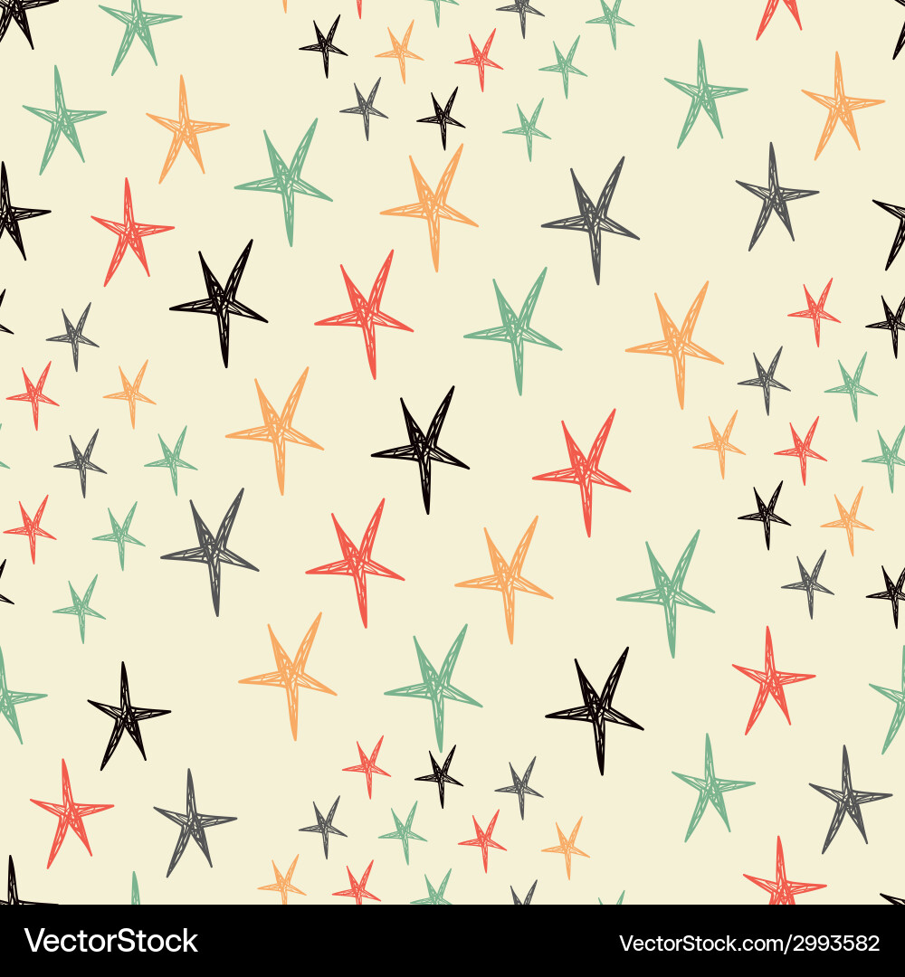 Seamless pattern with stars Vector Image