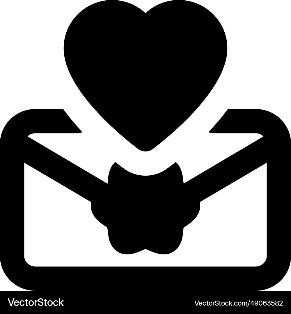 Sending love message in envelope Vector Image