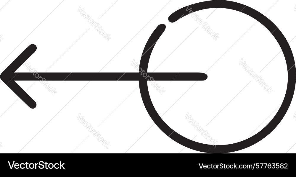 Toggle direction circular arrow with line vector image