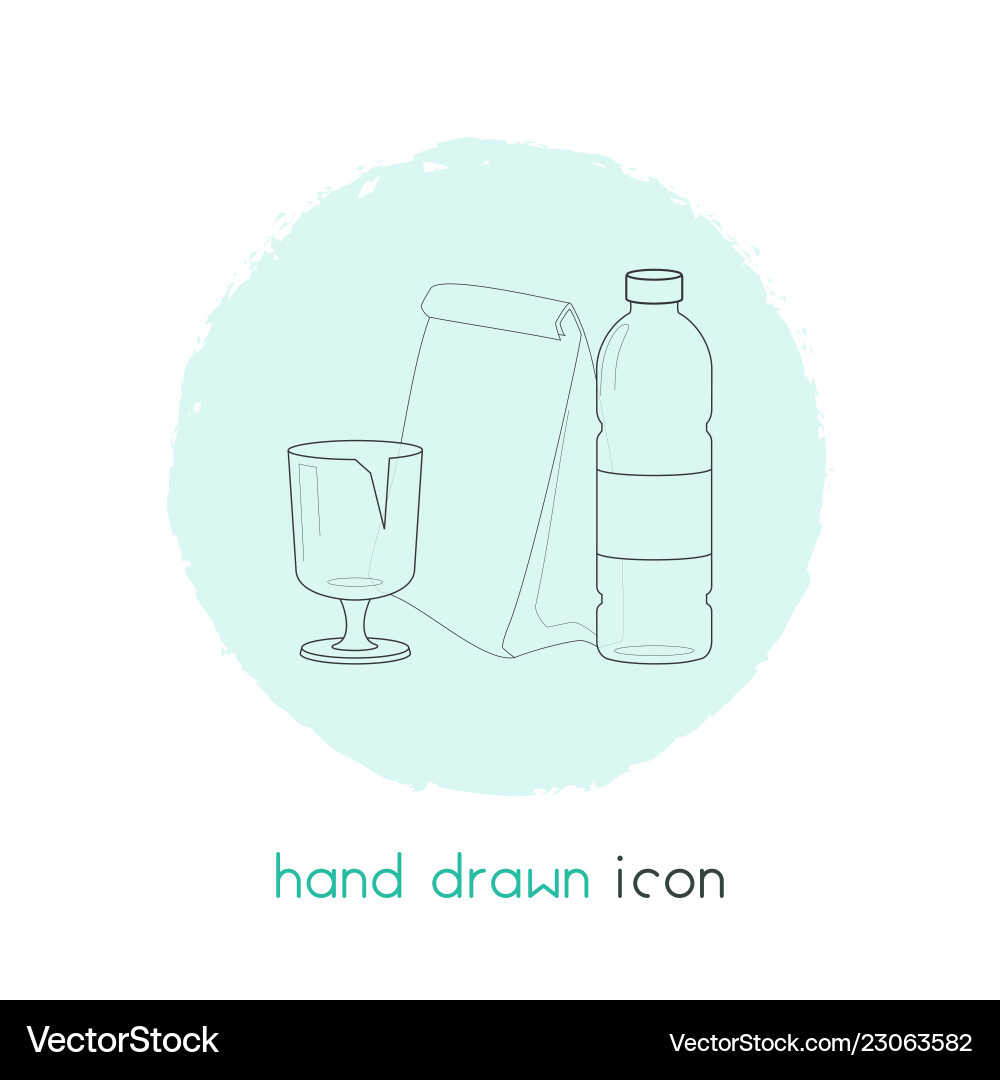 Trash sorting icon line element Trash sorting icon line element vector image