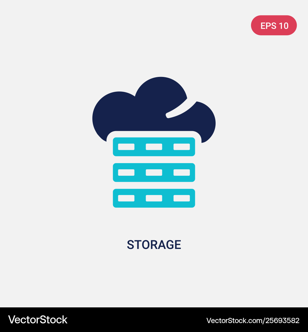 Two color storage icon from big data concept Two color storage icon from big data concept vector image