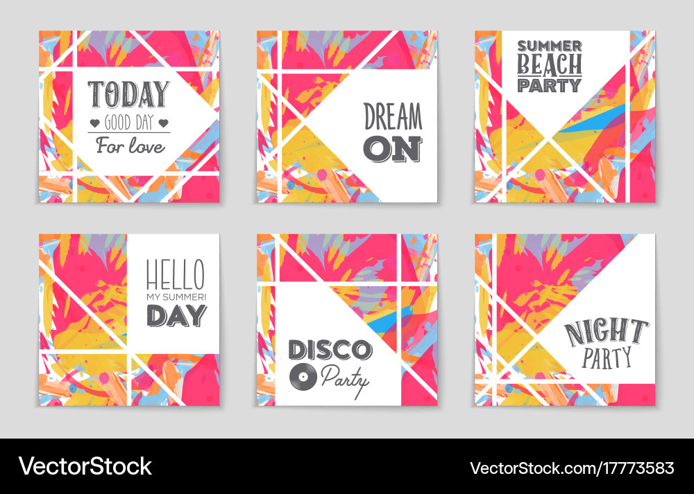 Abstract layout background set for art vector image