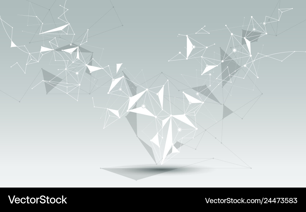 Abstract molecules with line node geometric low Abstract molecules with line node geometric low vector image