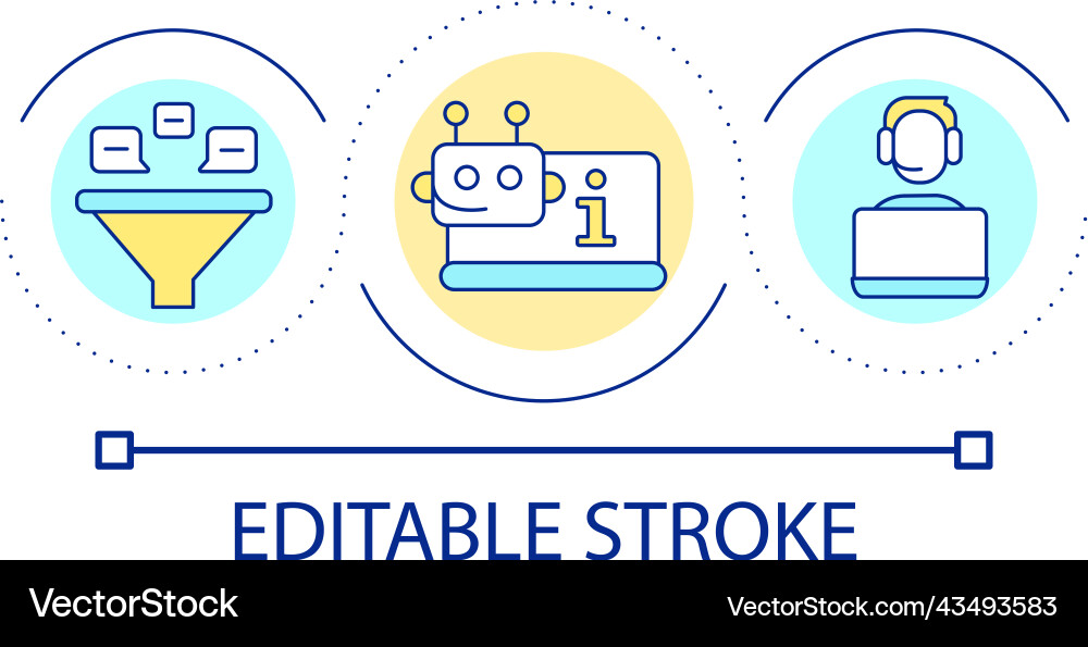 Automation and customer service loop concept icon Automation and customer service loop concept icon Vector Image