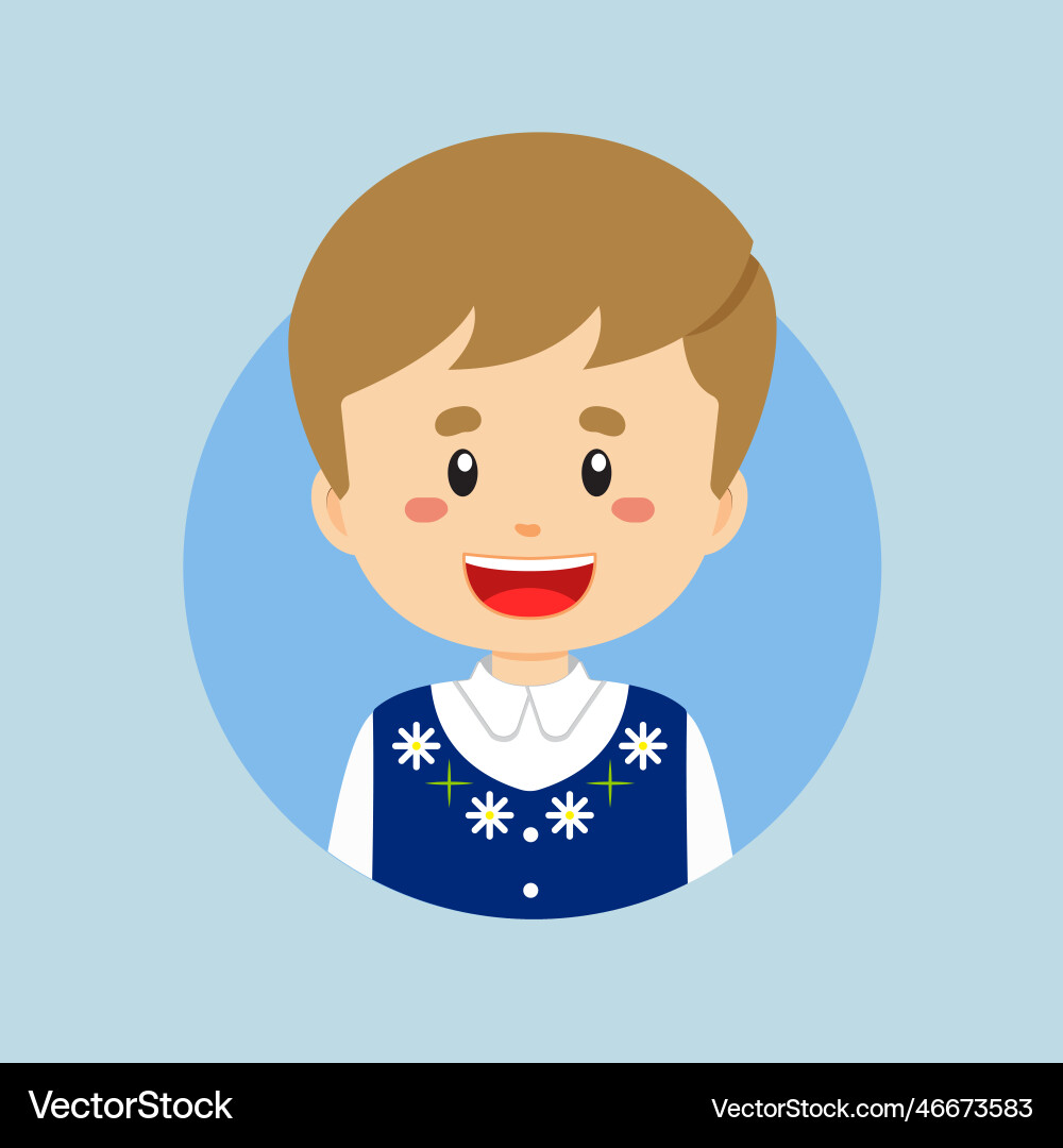 Avatar of a swedian character vector image