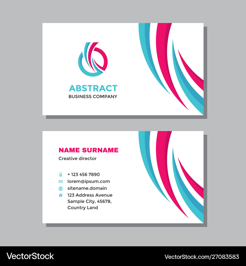 Business visit card template with logo - concept Business visit card template with logo - concept vector image