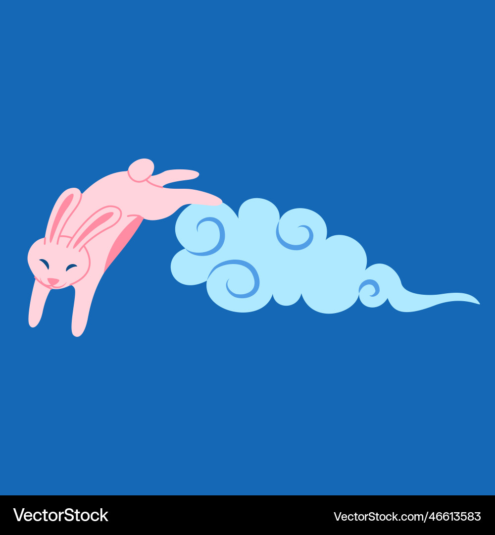 Cartoon Farbe Charakter Mond Kaninchen und Chinesisch Cartoon Farbe Charakter Mond Kaninchen und Chinesisch vektorbild
