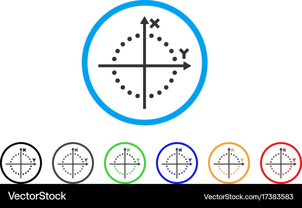 Circle plot rounded icon Vector Image