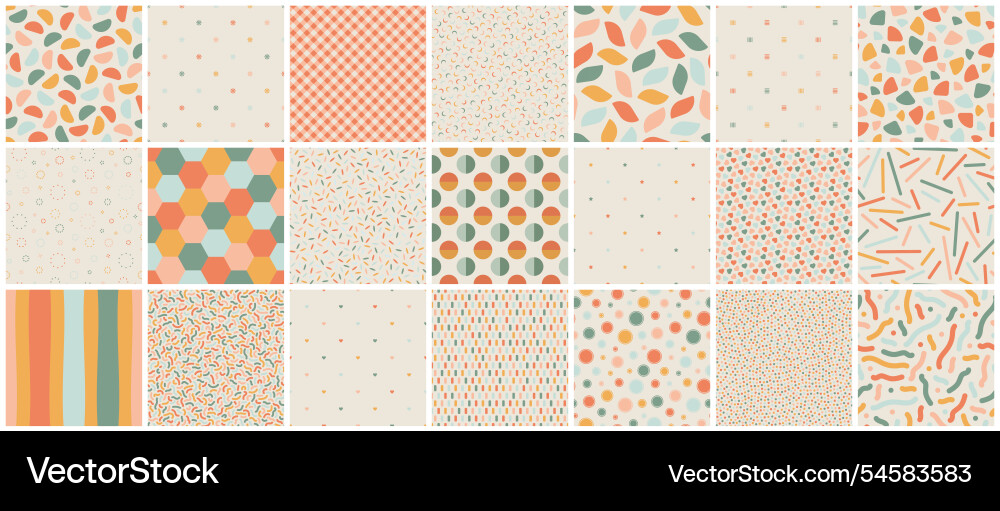 Collection of seamless colorful patterns Collection of seamless colorful patterns vector image