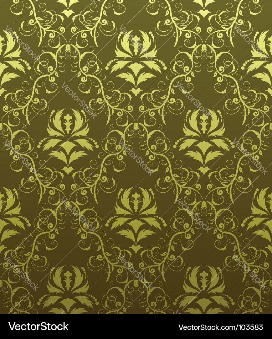 Damask pattern vector image