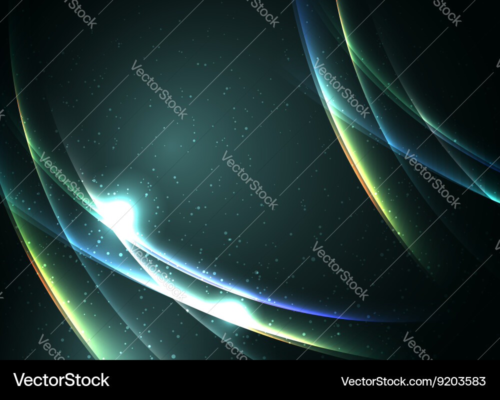 Dynamic Light Waves Background vector image