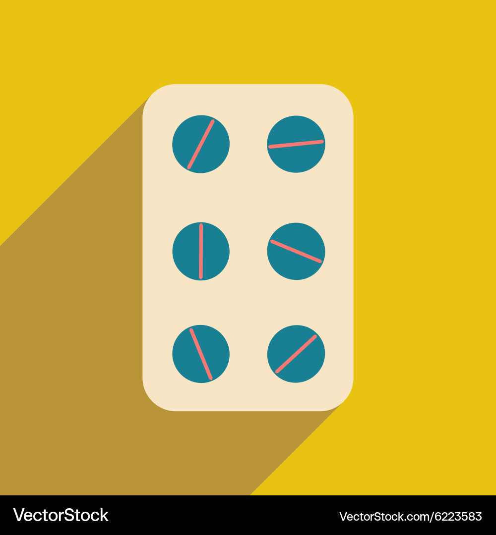 Flat with shadow icon and mobile application Vector Image