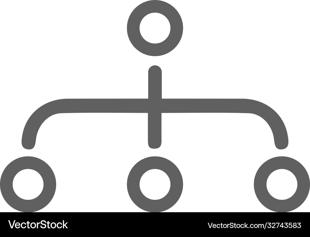 Hierarchy site map icon gray color vector image