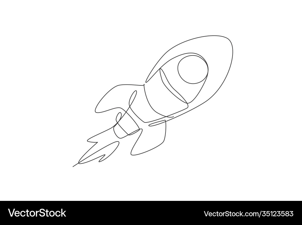 One continuous line drawing simple retro One continuous line drawing simple retro Vector Image