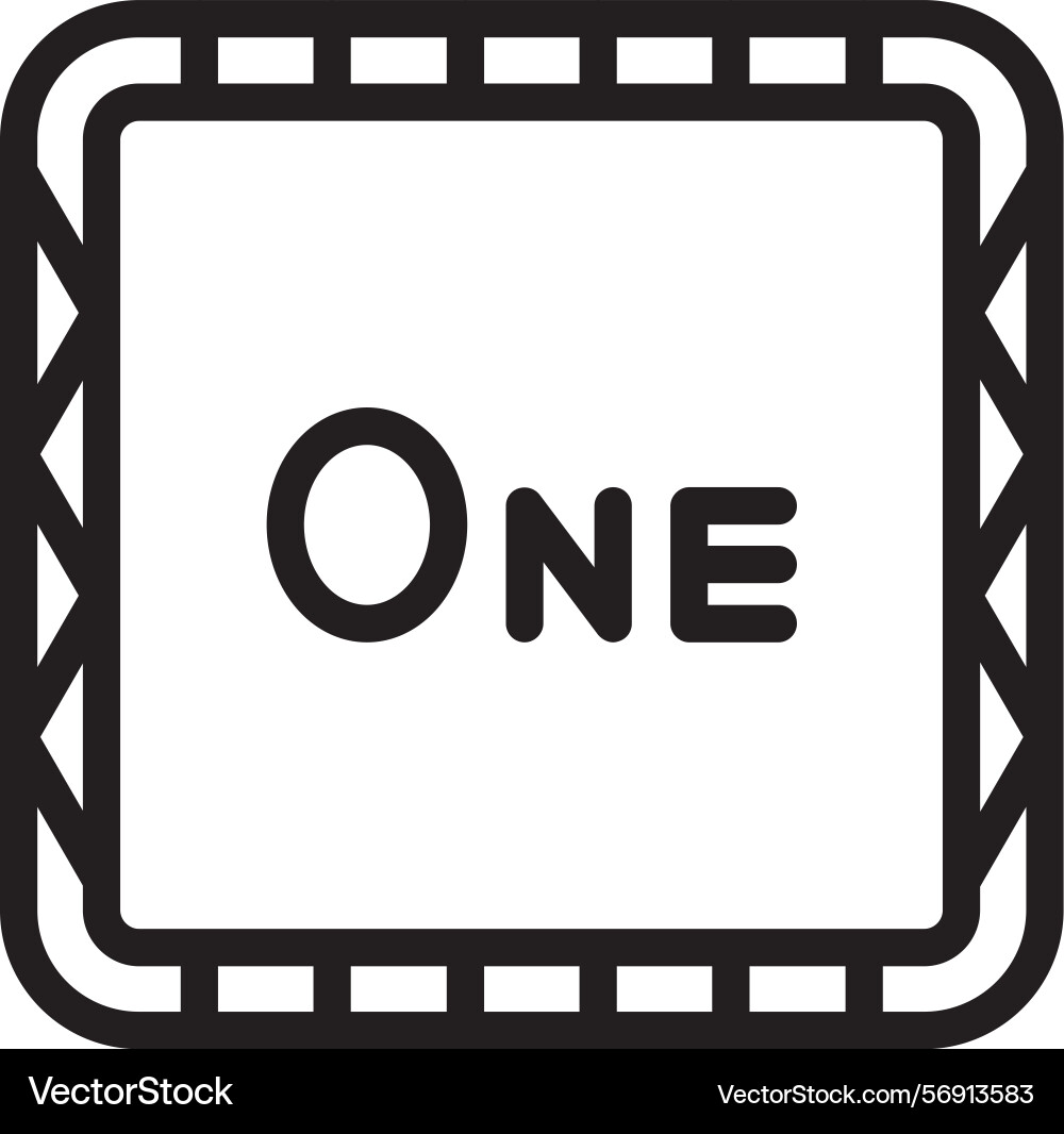 One linear style icon design vector image