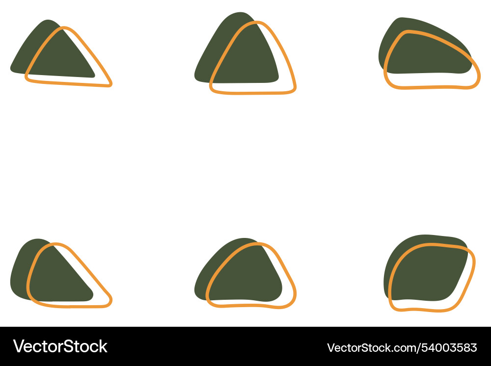 Organic blob shape design set vector image