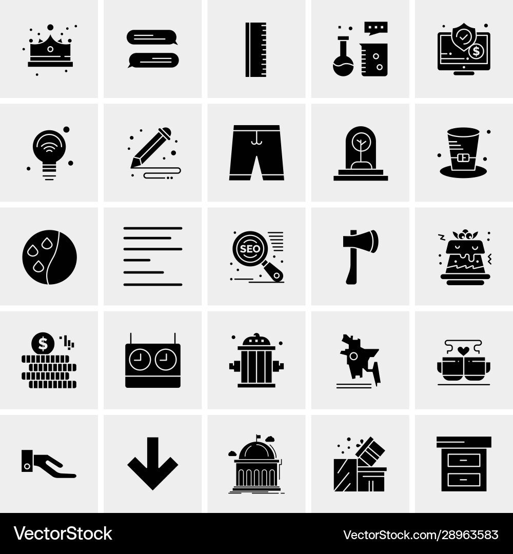 Set 25 universal business icons Set 25 universal business icons vector image