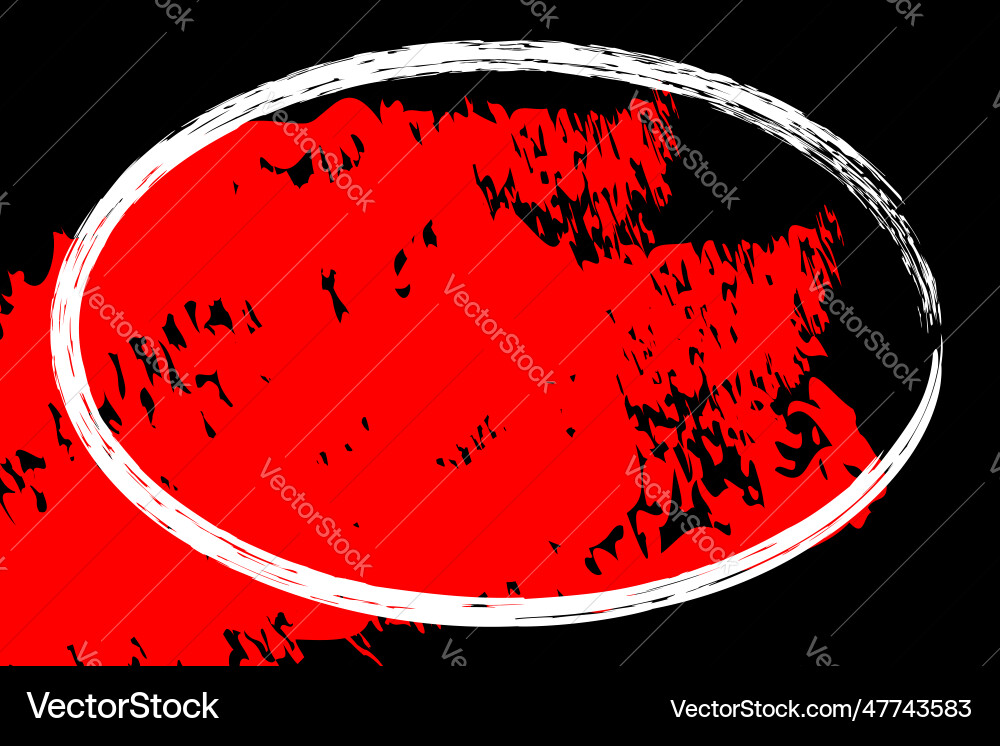 Simple rectangle oval frame background hand draw vector image