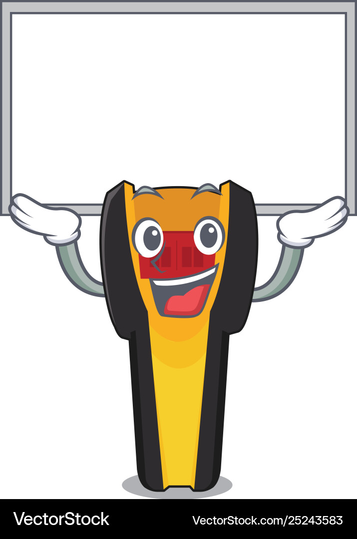 Up board stud finder isolated with character Vector Image