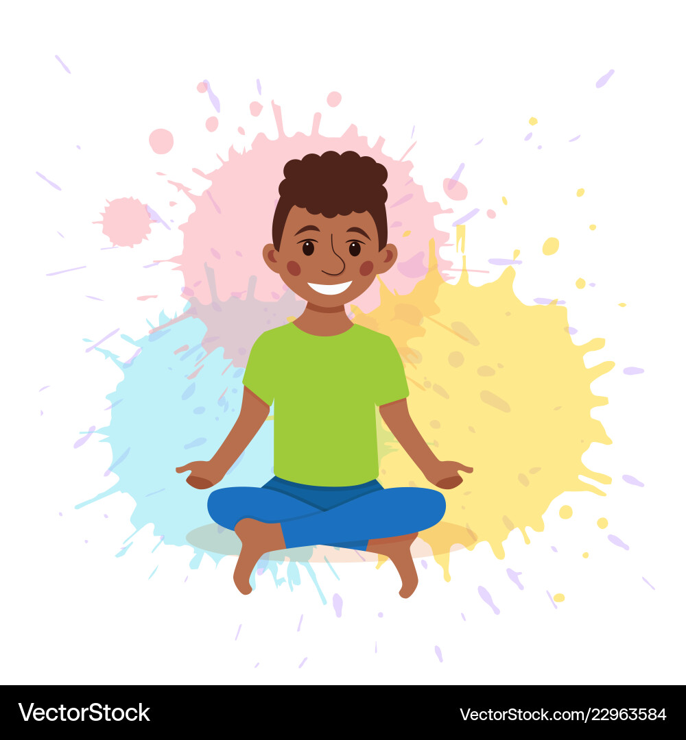 Cute cartoon gymnastics for children and healthy Cute cartoon gymnastics for children and healthy vector image
