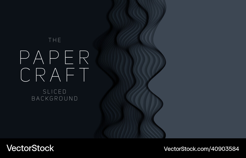 Dark paper layers 3d abstract gradient papercut Dark paper layers 3d abstract gradient papercut vector image