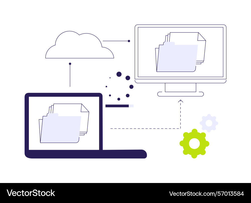 Data migration abstract concept Data migration abstract concept vector image