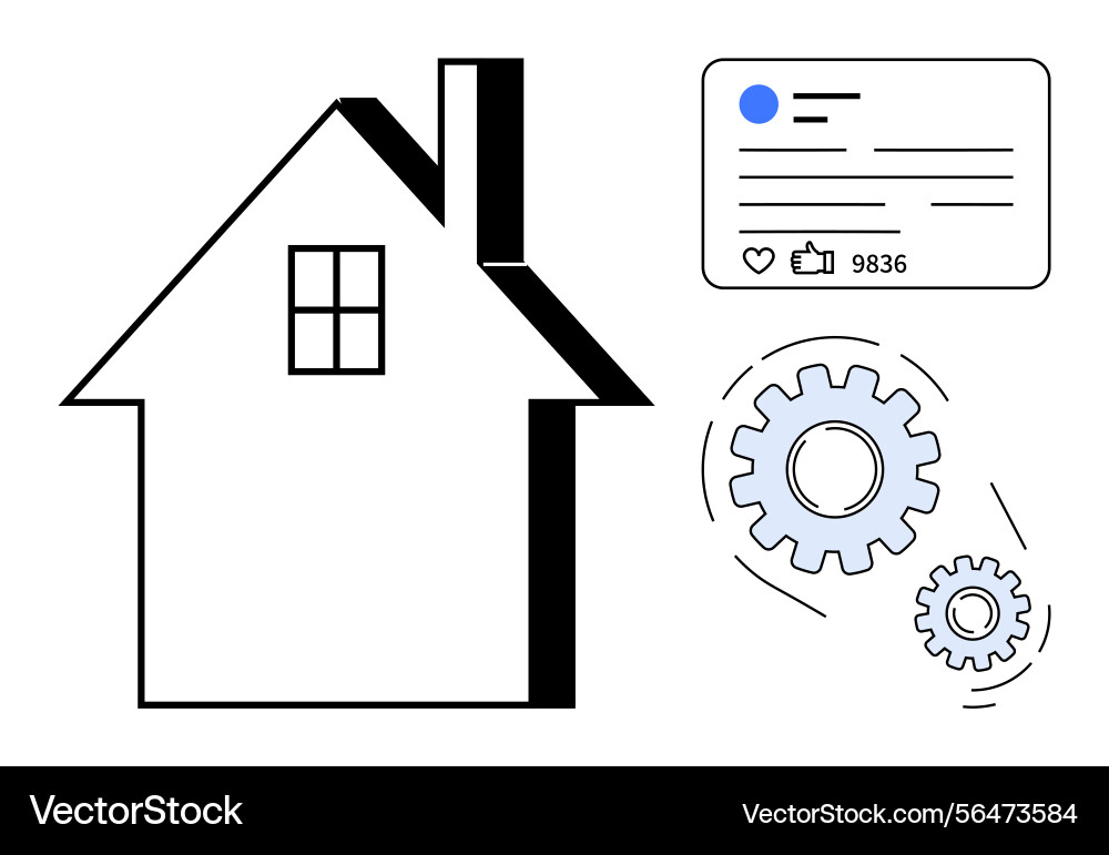 Digital integration and connectivity in modern Vector Image
