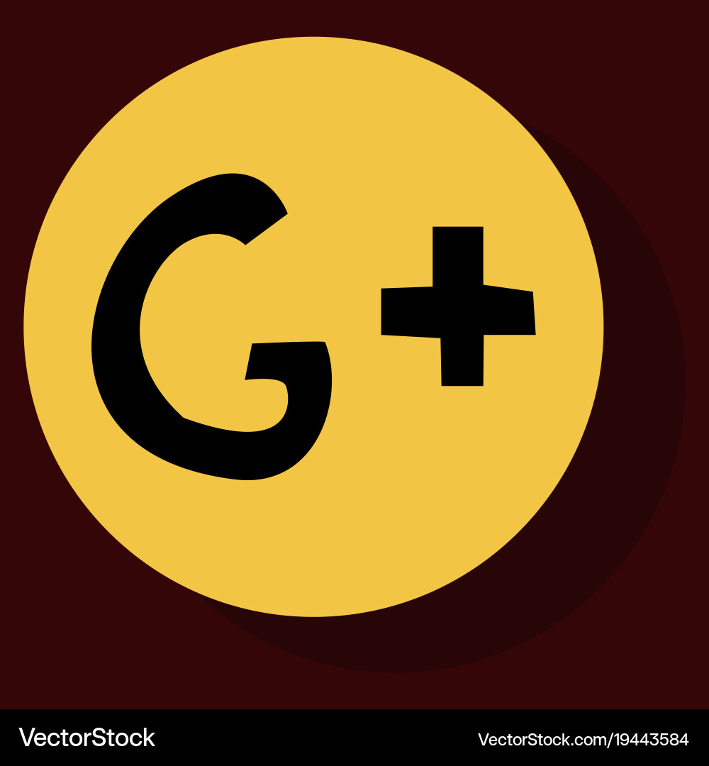 Flat google plus icons on background Vector Image