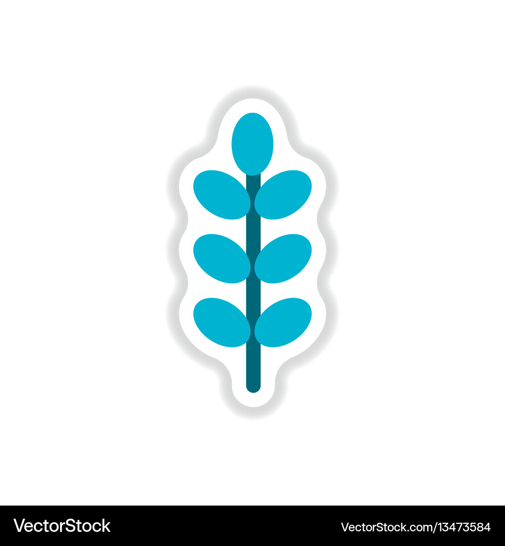 Label with leaf shadow icon design Label with leaf shadow icon design vector image
