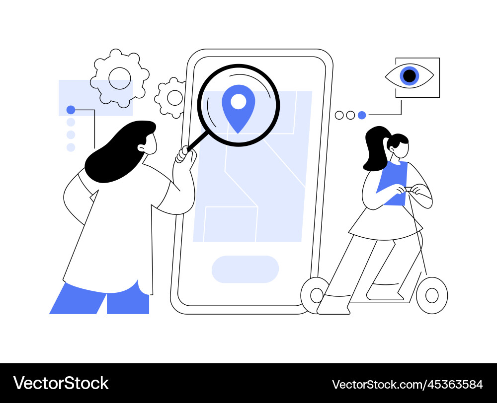 Mobile tracking soft abstract concept Mobile tracking soft abstract concept vector image