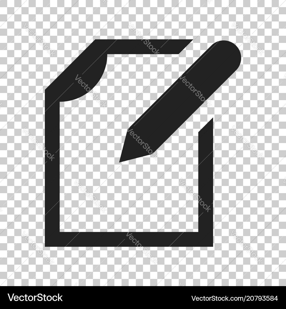 Notepad edit document with pencil icon vector image