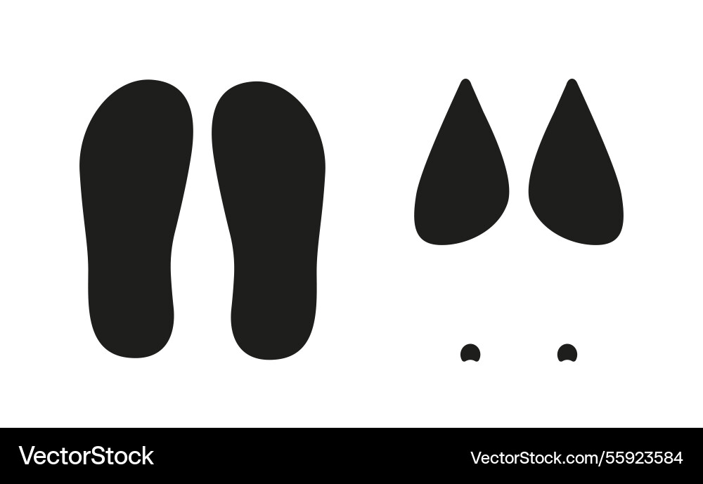 Optical illusion of footprints Optical illusion of footprints vector image