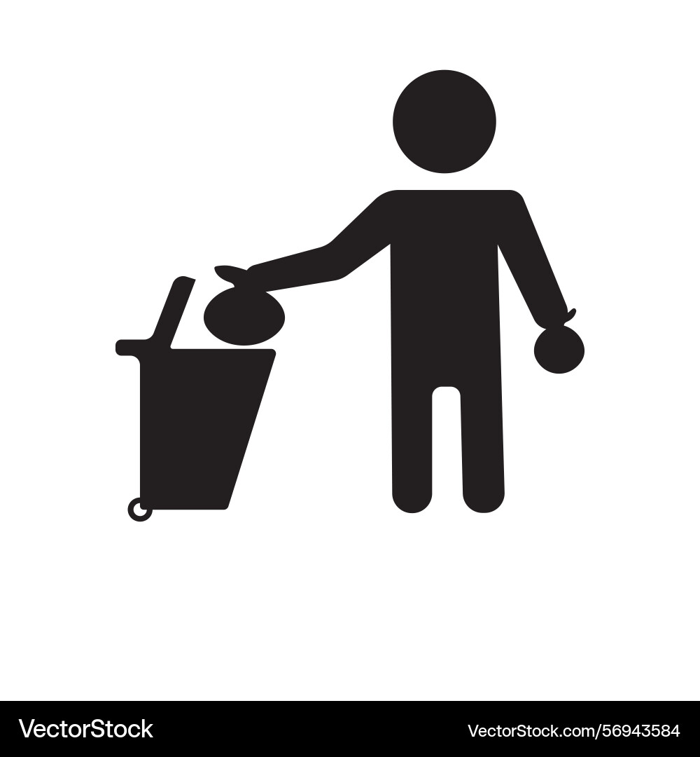 People throwing garbage icon element design Vector Image