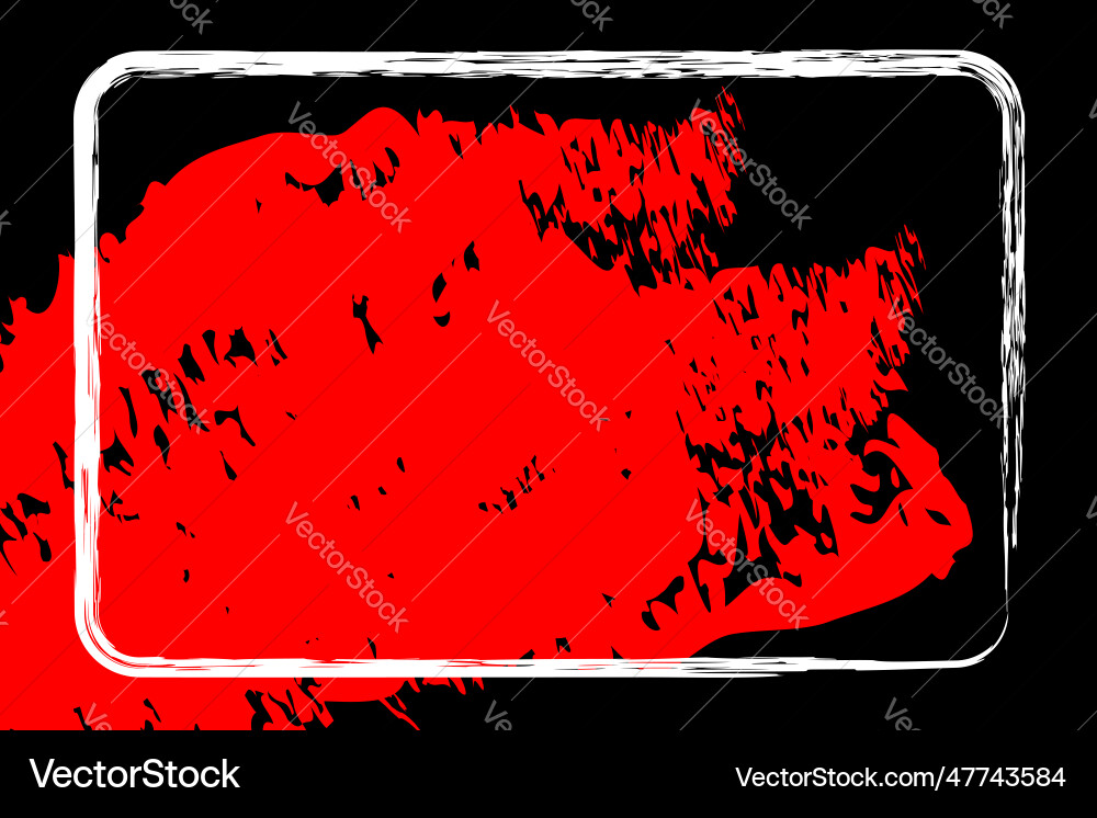 Simple rectangle oval frame background hand draw vector image