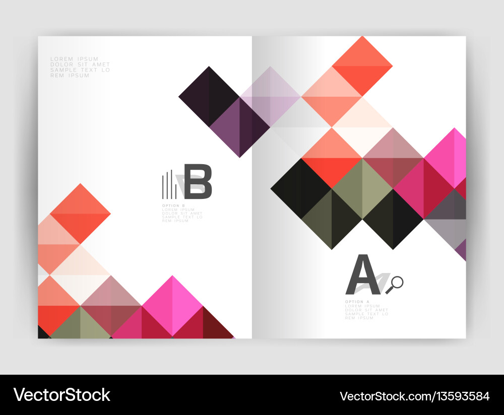 Square minimalistic abstract background vector image