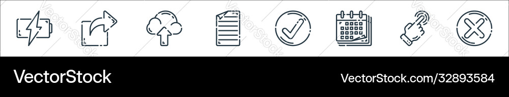User interface line icons linear set quality User interface line icons linear set quality vector image