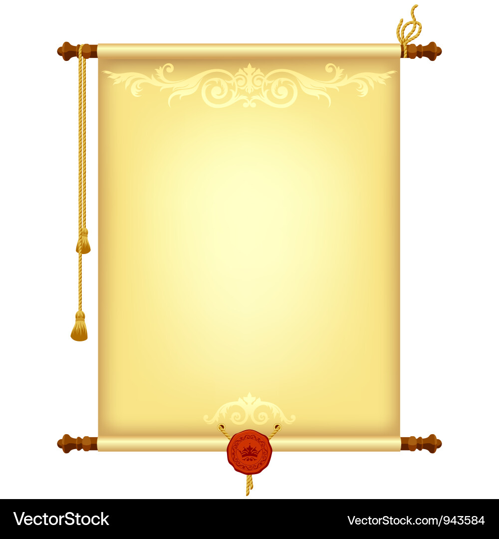 Vintage Parchment Scroll Vector Image