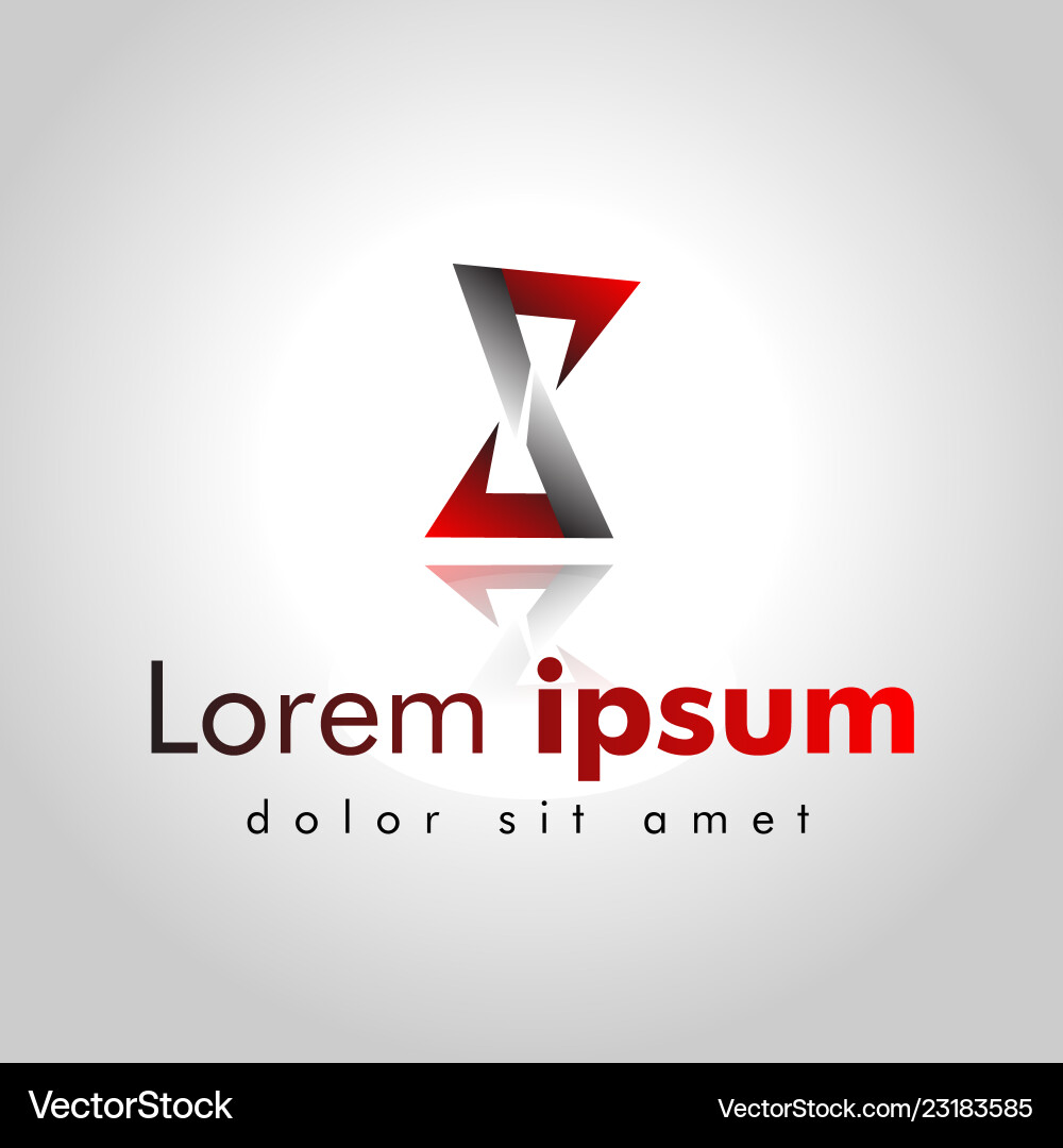 Abstract logo design symbol arrowshape number 8 Vector Image